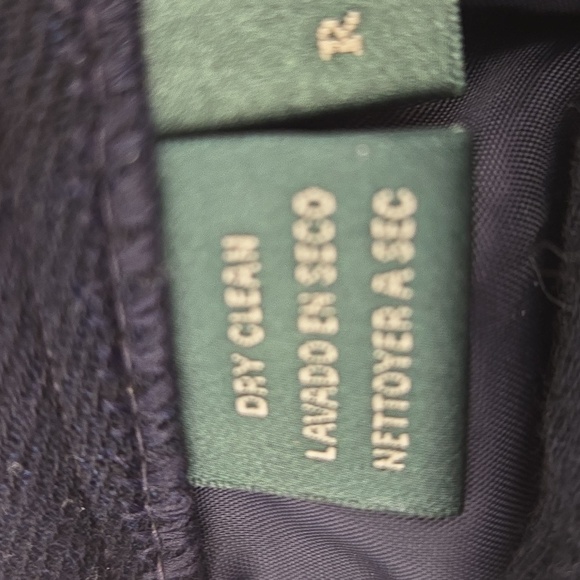 Ralph Lauren Navy Wool Pants 12P Pleated and Lined Petite - Picture 5 of 10